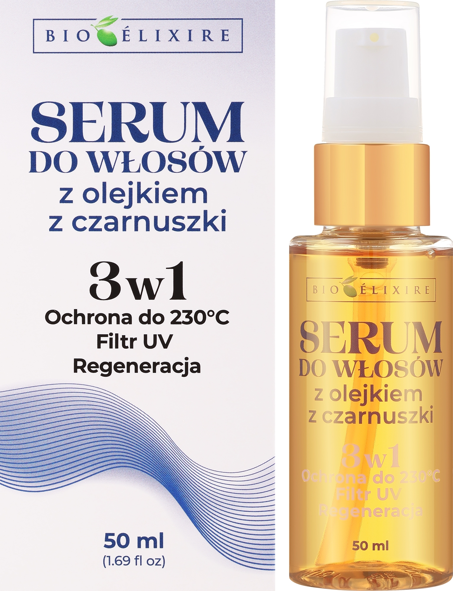 Haarserum mit Schwarzkümmelöl 3-in-1 - Bioelixire — Bild 50 ml