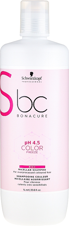 Mizellenshampoo für gefärbtes Haar - Schwarzkopf Professional Bonacure Color Freeze Rich Micellar Shampoo — Bild N5