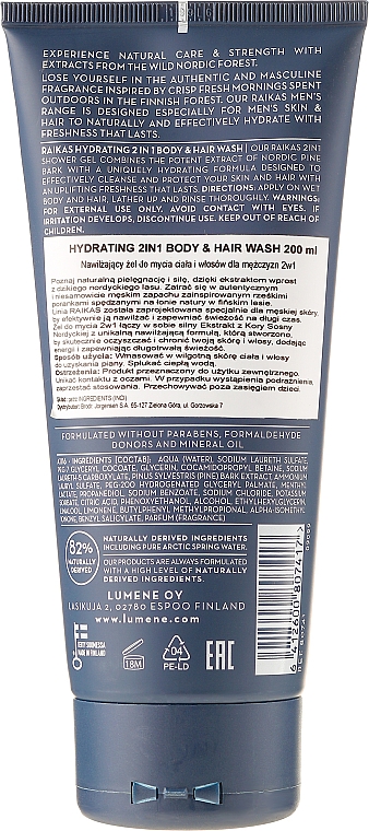 2in1 Feuchtigkeitsspendendes Waschgel für Körper und Haar - Lumene Raikas Hydrating 2in1 Body & Hair Wash — Bild N2