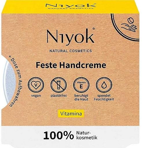 Feste Handcreme mit Vitaminen - Niyok Solid Hand Cream Vitamina — Bild N1