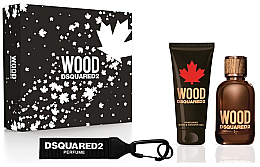 Düfte, Parfümerie und Kosmetik Dsquared2 Wood Pour Homme - Duftset (Eau de Toilette 100ml + Duschgel 100ml + Schlüsselbund) 