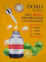 Glättende, aufhellende und antioxidative Tuchmaske für das Gesicht mit Calamondinorange-Extrakt - Doris Calamansi Real Essence Mask — Bild N1