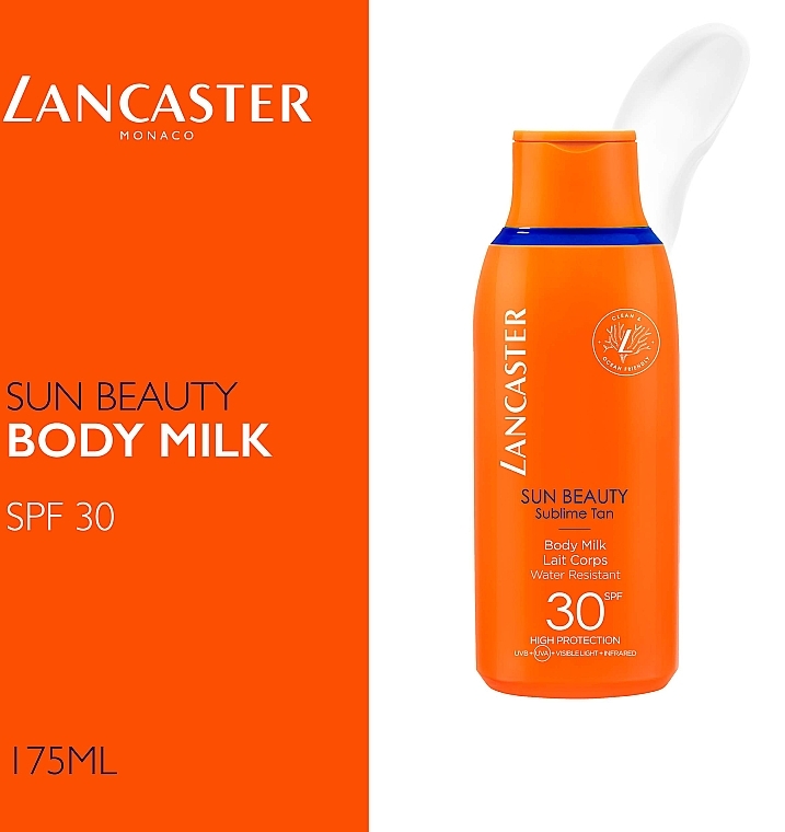 Wasserfeste Körperlotion mit Sonnenschutz - Lancaster Sun Beauty Sublime Tan Body Milk SPF30 — Bild N5