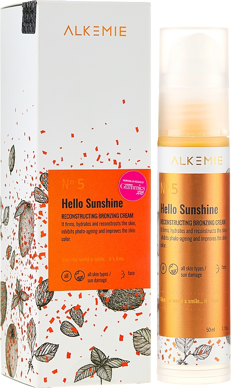 Regenerierende Körpercreme nach dem Sonnenbad - Alkmie Hello Sunshine Reconstructing Bronzing Cream — Bild N2