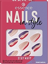 Düfte, Parfümerie und Kosmetik Kunstfingernägel mit Klebepads - Essence Nails In Style Stay Wavy