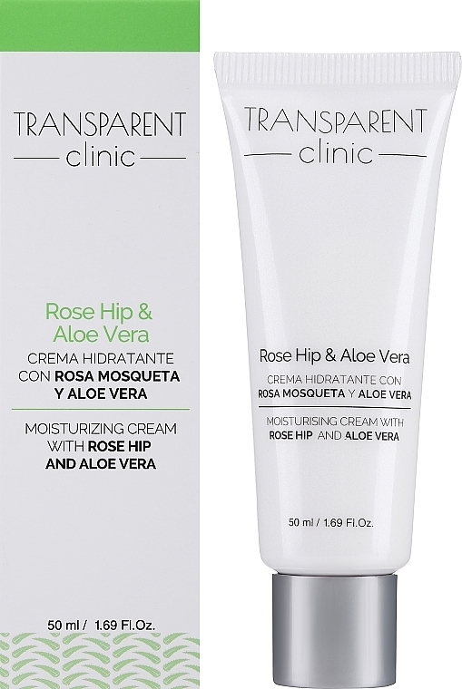 Feuchtigkeitsspendende Gesichtscreme mit Hagebutten und Aloe Vera - Transparent Clinic Rose Hip & Aloe Vera — Bild N2