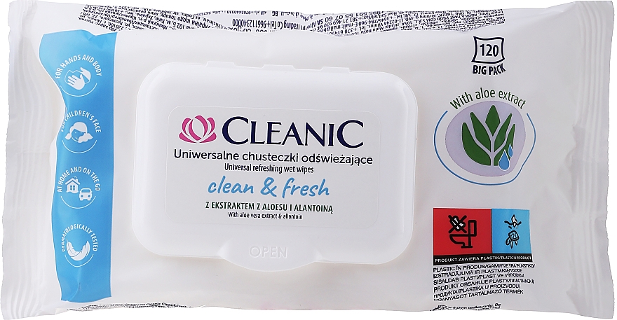 Universelle Feuchttücher 120 St. - Cleanic Clean&Fresh — Bild N1