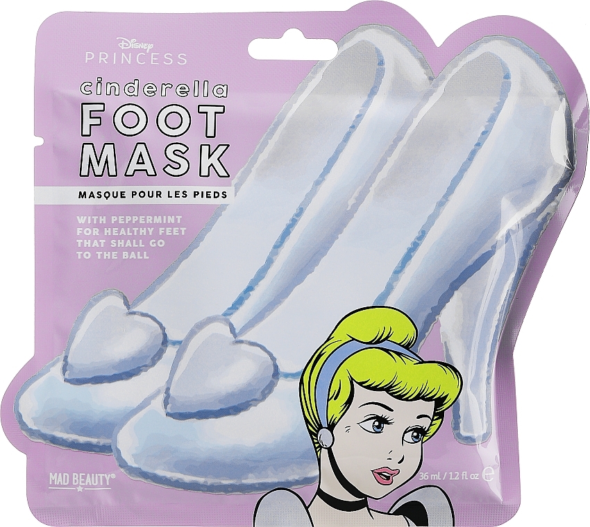 Fußmaske mit Pfefferminze Aschenputtel - Mad Beauty Disney POP Princess Cinderella Foot Mask — Bild N1