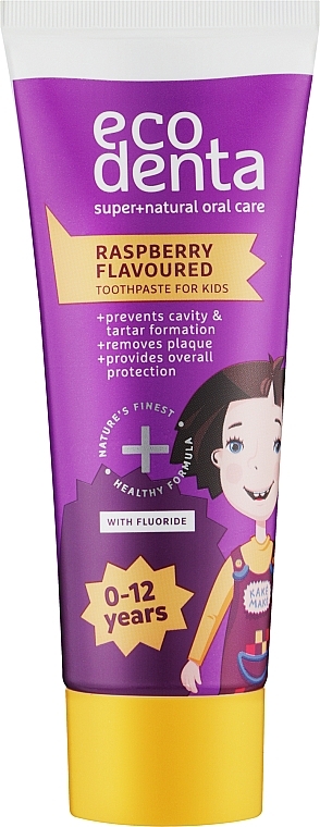 Zahnpasta für Kinder mit Himbeergeschmack - Ecodenta Super+Natural Oral Care Raspberry — Bild N1