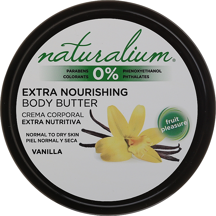 Intensiv nährende Körperbutter für normale und trockene Haut mit Vanilleduft - Naturalium Vainilla Extra Nourishing Body Butter — Bild N1