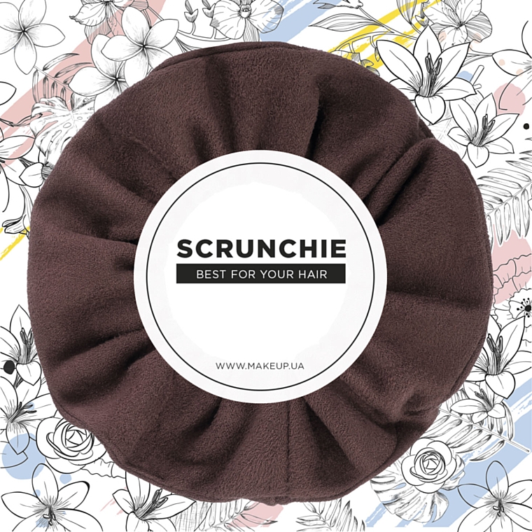 Scrunchie-Haargummi braun Suede Classic - MAKEUP Hair Accessories — Bild N1