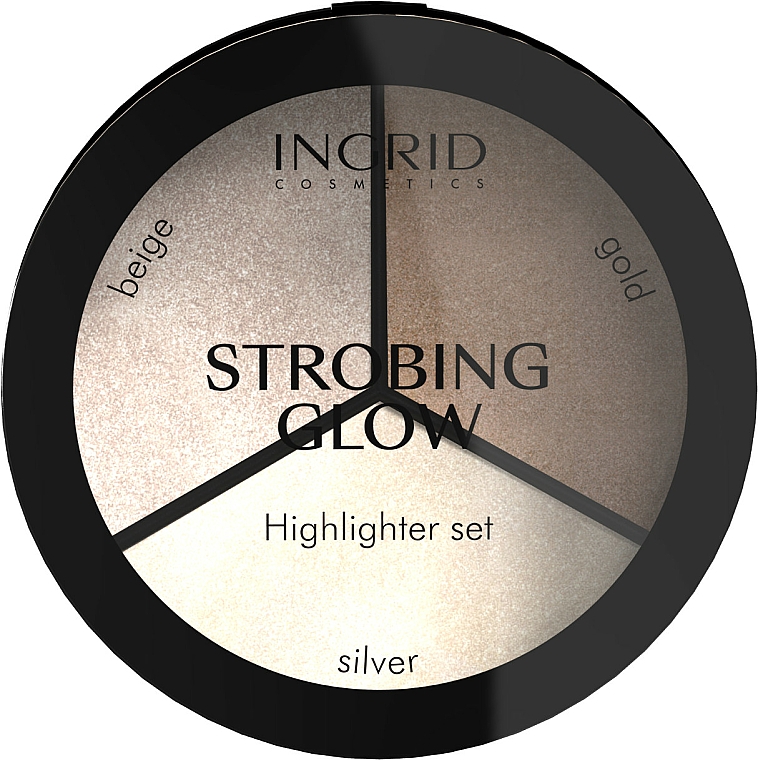 Highlighter-Palette mit Strobe-Effekt - Ingrid Cosmetics Strobing Glow Palette — Foto N1