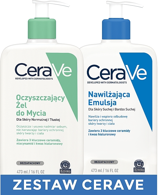 CeraVe (Körpergel /473 ml + Körperlotion /473 ml) - Set für normale und trockene Haut — Bild N5