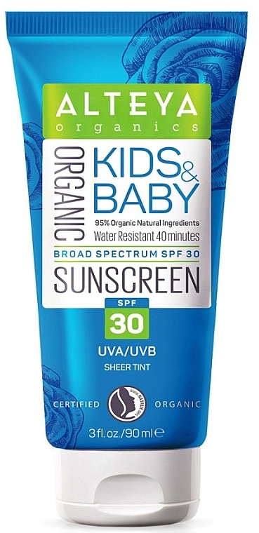 Sonnenschutzcreme für den Körper - Alteya Organic Kids & Baby Sunscreen Cream SPF30  — Bild N1
