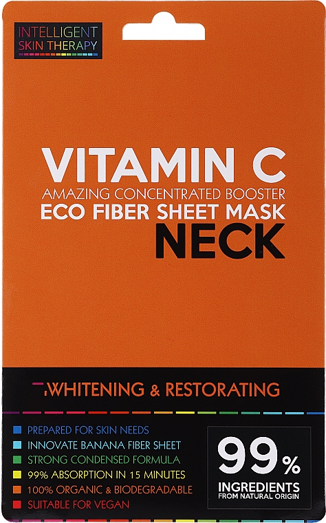 Aufhellende und regenerierende Tuchmaske für den Hals mit Vitamin C - Beauty Face IST Whitening & Restorating Neck Mask Vitamin C