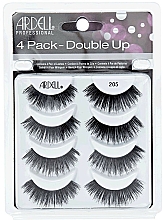 Düfte, Parfümerie und Kosmetik Set Künstliche Wimpern - Ardell Double Up 4 Pack 205 Lashes 8 St.