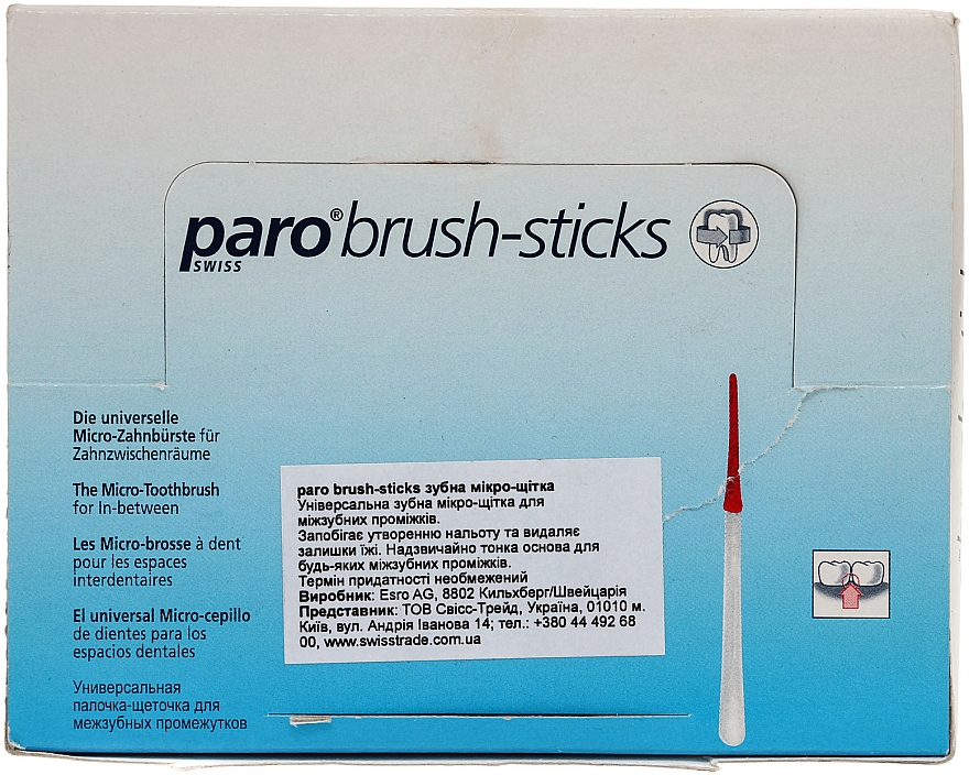 Universelle Mikro-Zahnbürste für Zahnzwischenräume 60 St. - Paro Swiss Brush Sticks — Bild N4