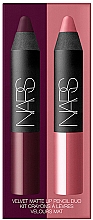 Düfte, Parfümerie und Kosmetik Konturenstift für Lippen - Nars Mini Duo Velvet Matte Lip Pencil TrainBleu & Intriguing