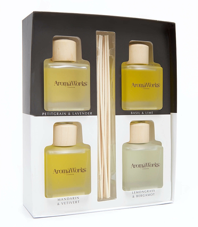 Duftset - AromaWorks Light Range Reed Diffuser (Raumerfrischer 4x100ml) — Bild N1