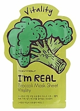 Tuchmaske mit Brokkoli - Tony Moly I'm Real Broccoli Mask Sheet — Bild N1
