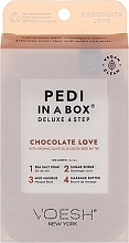 Düfte, Parfümerie und Kosmetik 4-stufige Chocolate Love Fußpflege - Voesh Deluxe Pedicure Chocolate Love Pedi In A Box 4in1 (1. Meer Badesalz, 2. Zuckerpeeling, 3. Schlammmaske, 4. Massagebutter)(35g)