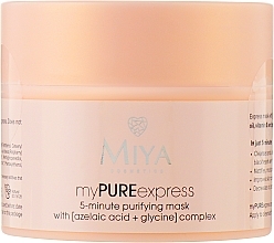Düfte, Parfümerie und Kosmetik Gesichtsreinigungsmaske mit Azelainsäure - Miya Cosmetics My Pure Express Mask