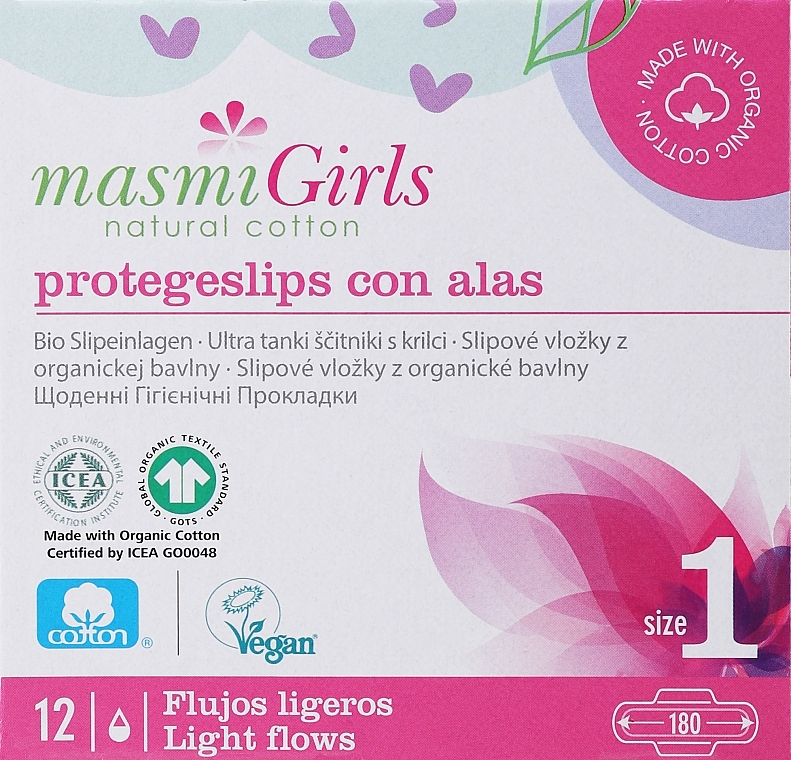 Ultradünne Damenbinden für junge Mädchen 12 St. - Masmi — Bild N1