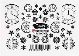 Dekorative Nagelsticker wasserlöslich Combi Di862 - Divia Water Based Nail Stickers Combi — Bild N1