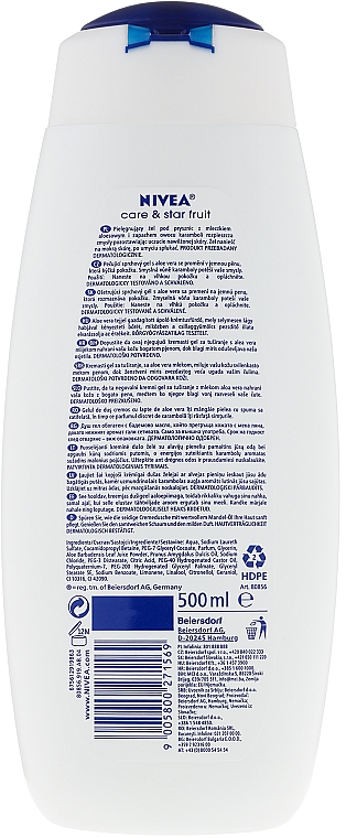 Creme-Duschgel - NIVEA Care & Star Fruit Shower Gel — Bild N2