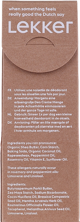 Natürliche Deocreme mit Pfefferminz- und Rosmarinöl - The Lekker Company Natural Deodorant — Foto N2