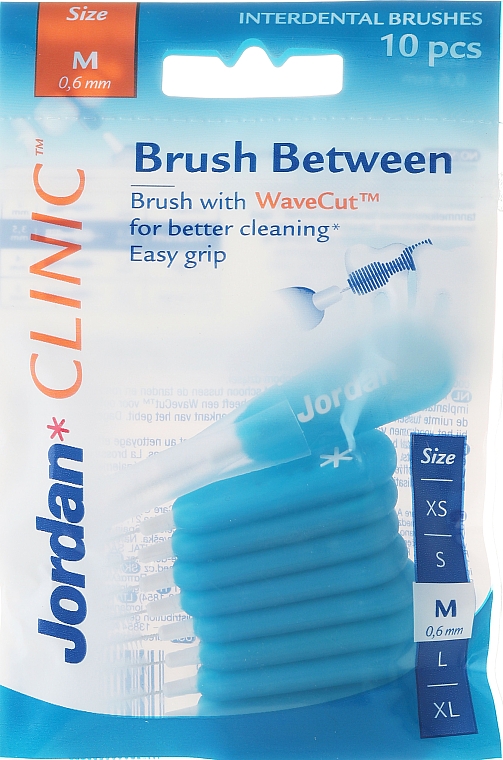 Interdentalzahnbürsten Clinic M 0,6 mm blau 10 St. - Jordan Clinic Interdental Brush M