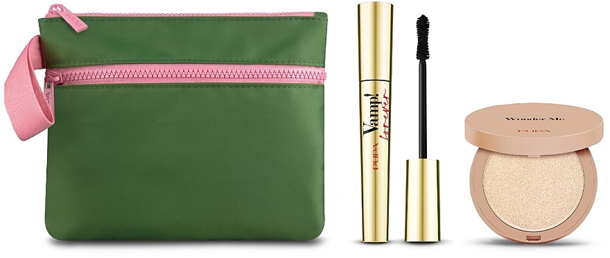 Pupa Vamp! Forever Mascara & Wonder Me Glow (mascara/9ml + highlighter/7.5g + bag) - Set — Bild N1