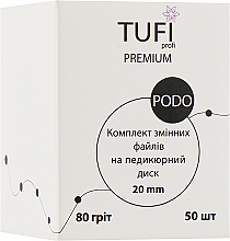 Düfte, Parfümerie und Kosmetik Ersatzscheiben für Pediküre-Disk 20 mm 80 Körnung - Tufi Profi