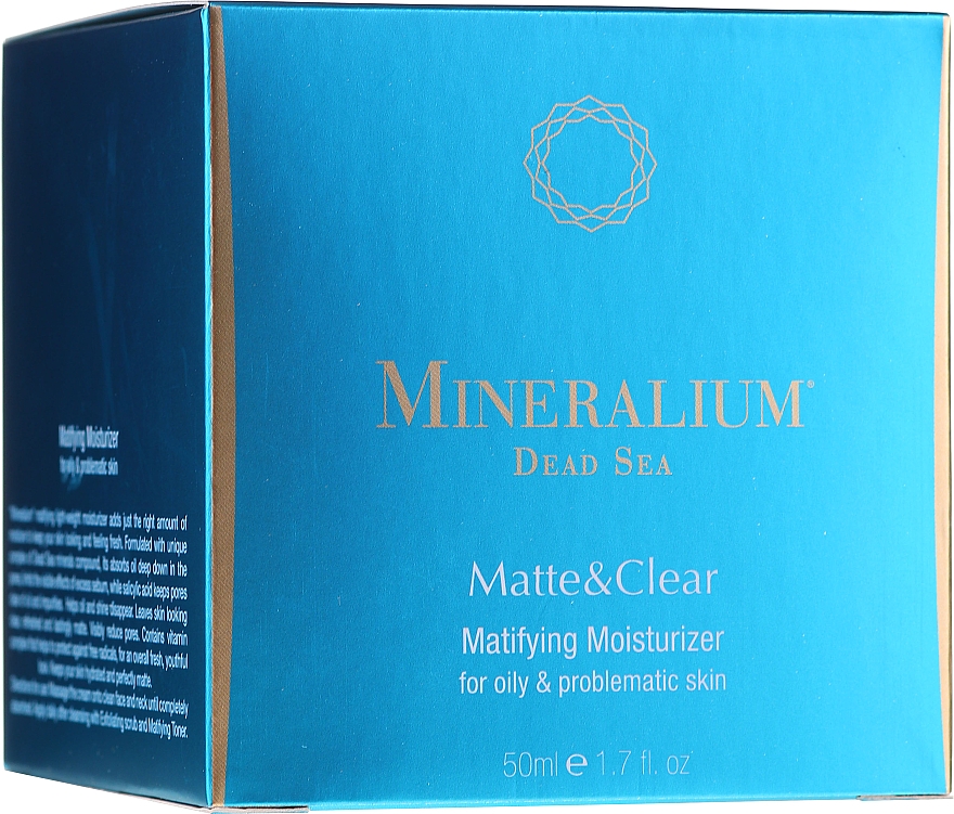 Mattierende und feuchtigkeitsspendende Gesichtscreme für fettige und delikate Haut - Mineralium Dead Sea Matte & Clear — Bild N1