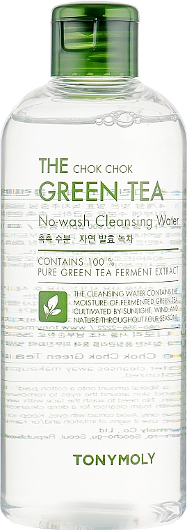 Gesichtsreinigungswasser mit grünem Tee - Tony Moly The Chok Chok Green Tea No-Wash Cleansing Water — Bild N1