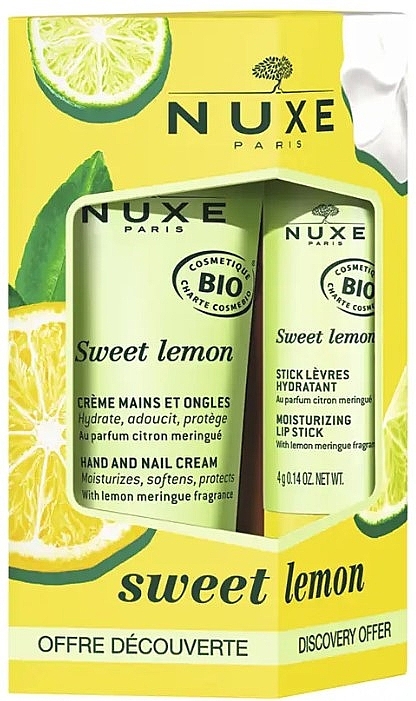 Set - Nuxe Sweet Lemon (hand/nail/cr/50ml + lip/balm/30ml) — Bild N1