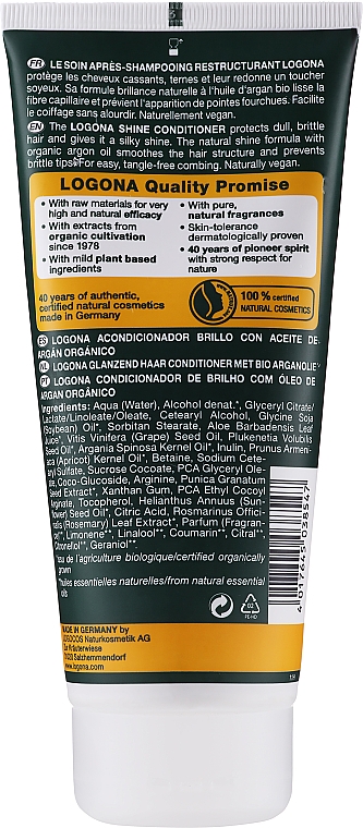Haarspülung mit Bio-Arganöl für mehr Glanz - Logona Hair Care Conditioner — Bild N2