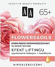 Tages- und Nachtcreme mit Lifting-Effekt 65+ - AA Flowers & Oils Night And Day Lifting Effect Cream — Bild N1