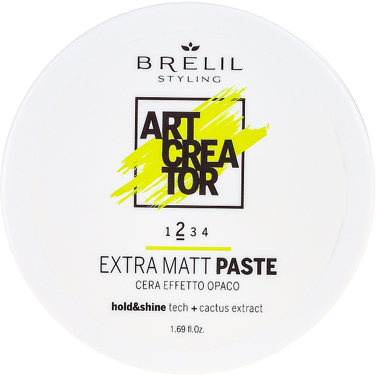 Modellierende Haarpaste für extra Matteffekt mit Kaktus-Extrakt - Brelil Art Creator Extra Matt Paste — Bild N1