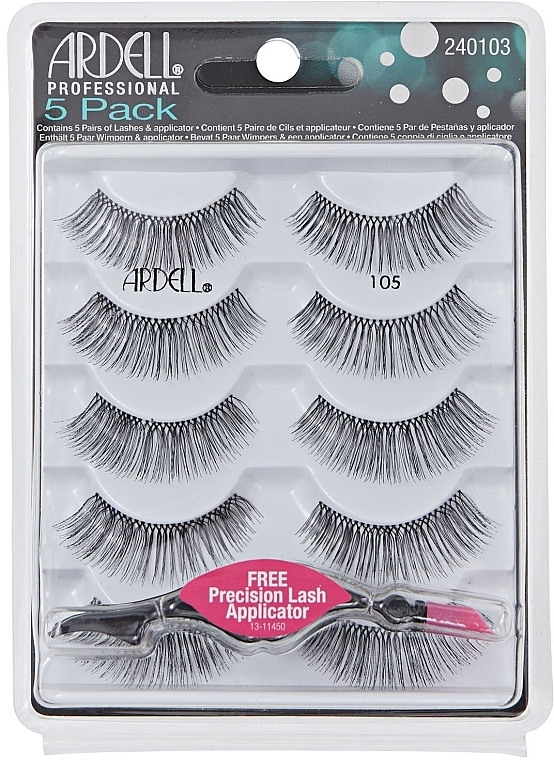 Set Künstliche Wimpern und Wimpernapplikator - Ardell Black Lashes 105 — Bild N1