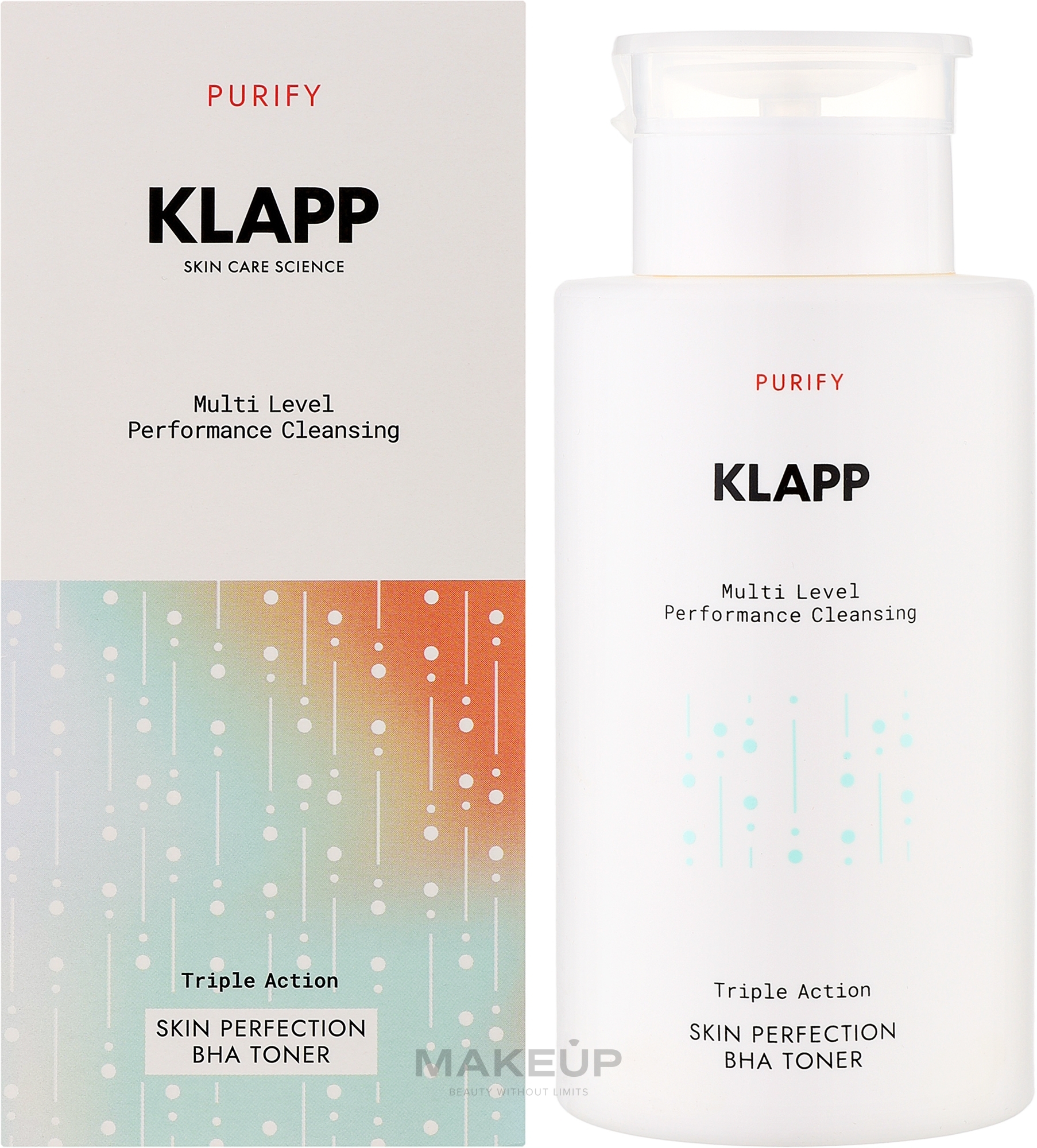 Toner mit BHA für fettige und Mischhaut - Klapp Multi Level Performance Purify Skin Perfection BHA Toner  — Bild 200 ml