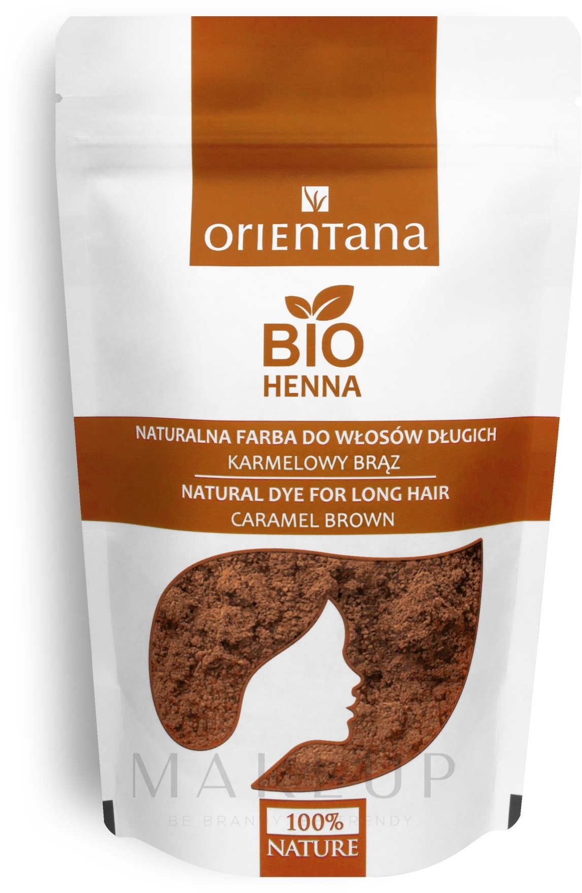 Bio-Henna für lange Haare - Orientana Bio Henna Natural For Long Hair — Bild Caramel Brown