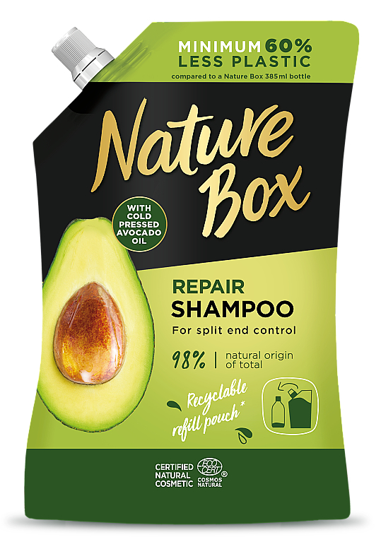 Haarshampoo mit Avocadoöl - Nature Box Avocado Oil Shampoo Refill Pack (Refill) — Bild N1