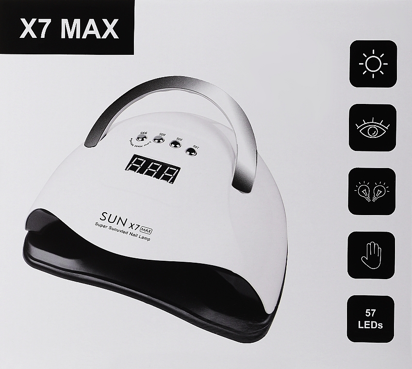 Manikürelampe weiß-schwarz - Lewer Sun X7 Max Super Sunuvled Nail Lamp — Bild N2