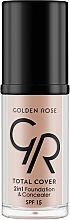 Düfte, Parfümerie und Kosmetik 2in1 Foundation & Concealer LSF 15 - Golden Rose Total Cover 2in1 Foundation & Concealer
