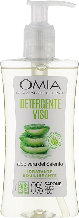 Waschgel mit Aloe Vera - Omia Labaratori Ecobio Aloe Vera Facial Cleanser — Bild N1