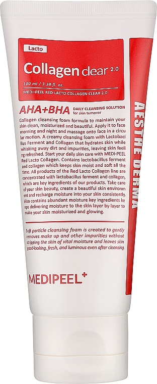 Medi-peel Red Lacto Collagen Clear 2.0 - Reinigungsschaum mit Kollagen und Probiotika — Bild N1