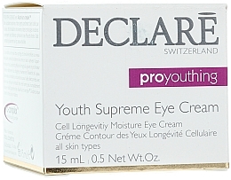 Düfte, Parfümerie und Kosmetik Feuchtigkeitsspendende Anti-Aging Augenkonturcreme mit Magnolien-Extrakt und Phyto-Stammzellen - Declare Pro Youthing Youth Supreme Eye Cream