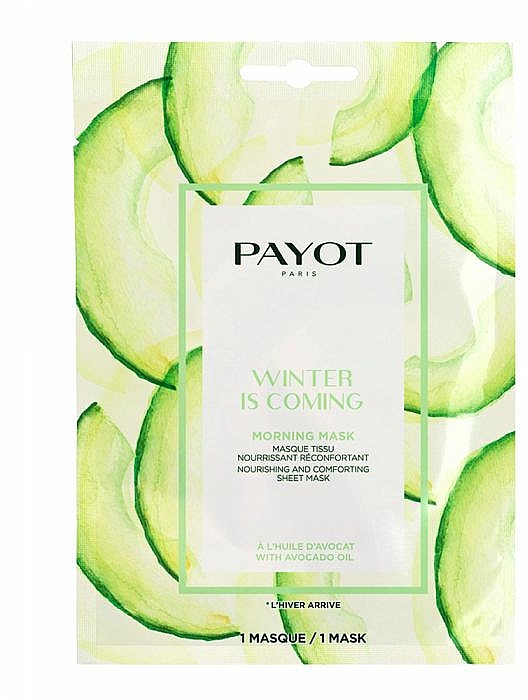 Nährende und beruhigende Tuchmaske für das Gesicht mit Avocadoöl - Payot Winter Is Coming Nourishing and Comforting Sheet Mask — Bild N1