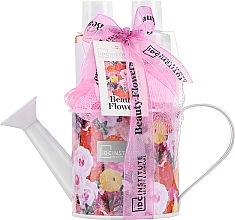 Düfte, Parfümerie und Kosmetik IDC Institute Beauty Flowers Watering Can (Duschgel 100ml + Körperlotion 100ml + Badeschwamm) - Körperpflegeset